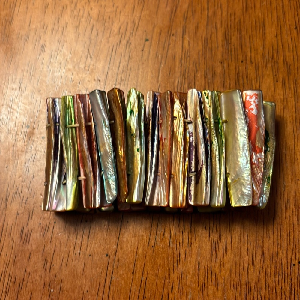 Multi-colored Abalone Stretch Bracelet